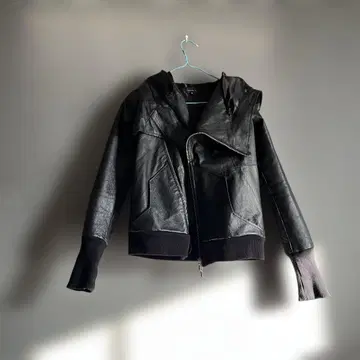 [ 새상품급! ] 더블 라이더 자켓 후드 부착 S 사이즈