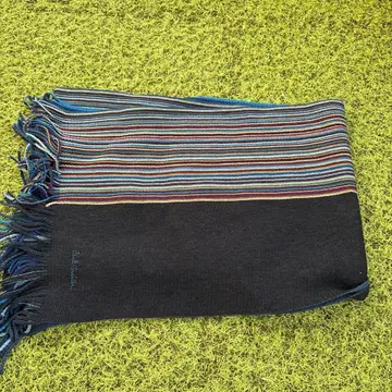 Paul Smith 스트라이프 머플러 네이비/그레이