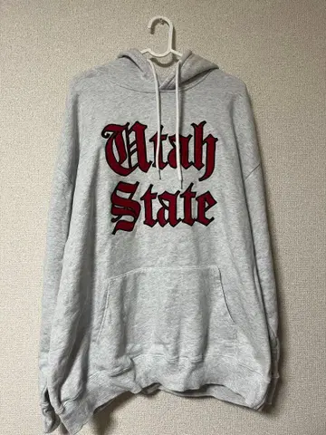 Utah State 후드 부착 후드티 그레이