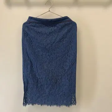 [ Andemiu ] 레이스 I라인 스커트 M 사이즈 블루/네이비 계열