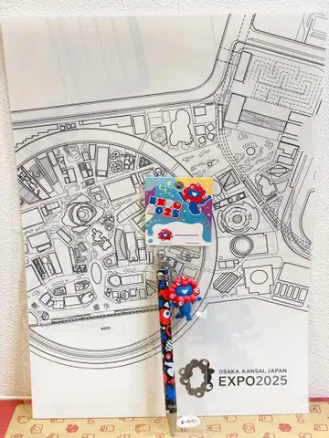 오사카 간사이 만박 미야쿠미야쿠 볼펜 맵 회장 클리어 파일 세트