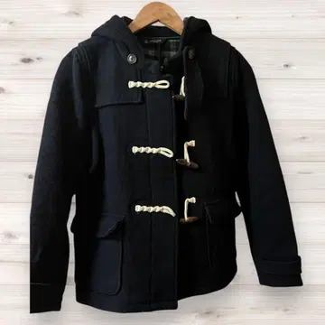 Marin&work par ici 블랙 후드 더플 코트