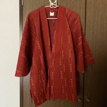 [ 미사용 ] 겉옷 기모노용 겉옷 울 겉옷 크림슨 레트로 일본제