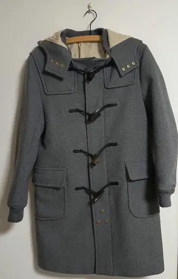 Scye 리브 소매 더플 코트 사이즈 36