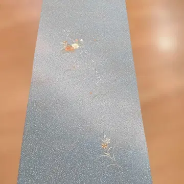 호몬기 옷감 그레이 꽃무늬 자수 순수 실크