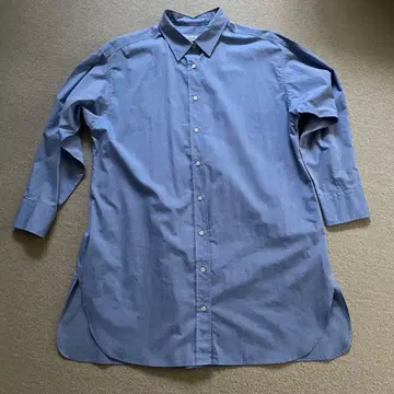 SLOBE IENA 롱 셔츠 색스 블루