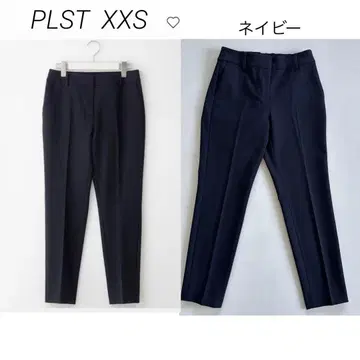 PLST 브러쉬드 백 스틱 팬츠 네이비 XXS