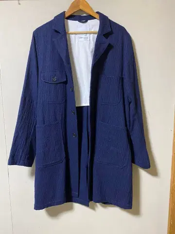 H.Unit Store Label Stripe Shop Coat