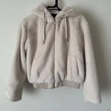 ZARA 인조 모피 후드티 후디 XS