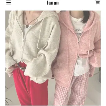 lanan 니트 후드티