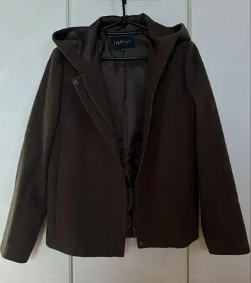 INDIVI 다크 브라운 테일러드 자켓 겉감 모 100%