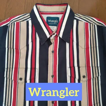 Wrangler 스트라이프 긴팔 웨스턴 셔츠