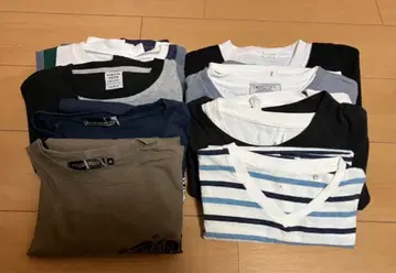 남성용 반팔 긴팔 T셔츠 8매 세트