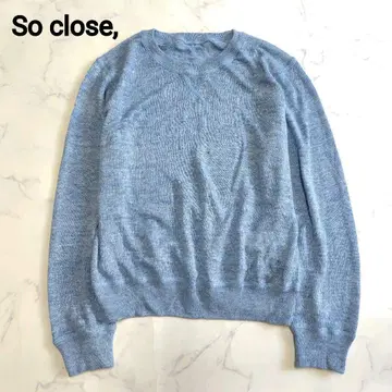 택 포함 새상품 소클로스 디노스 린넨 크루넥 스웨터 LL