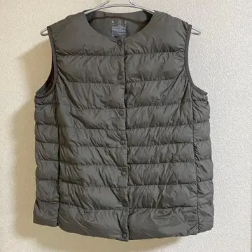무인양품 L 사이즈 다운 베스트 카키 여성용 경량