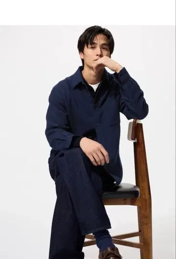 유니클로 플란넬 셔츠 네이비 XL 컨디션 최상