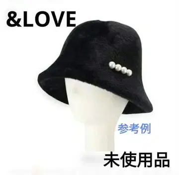 [ 신상 ] &LOVE 행복 펄 느낌 비쥬 에코 퍼 버킷 햇 블랙