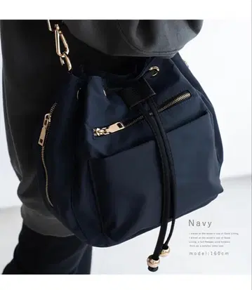 [ 미사용 새상품 ] VitaFelice 10포켓 복조리 숄더백 네이비