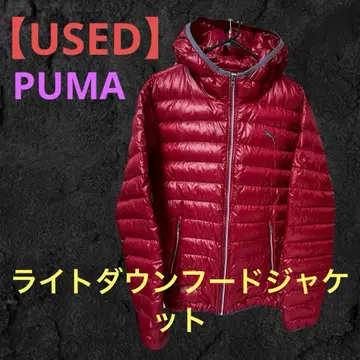 [ USED ] PUMA 라이트 다운 후드 자켓 레드 O 사이즈
