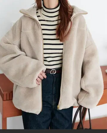 새상품급 DISCOAT 깔끔한 보아 스탠드 블루종