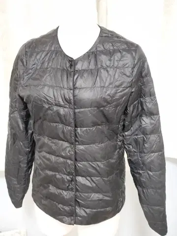 유니클로 블랙 다운 자켓 M 중고 노카라