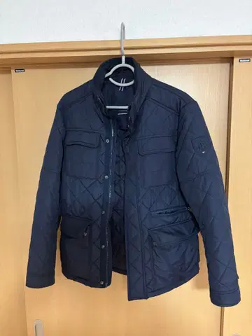 타미힐피거 퀼팅 자켓 네이비