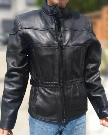 FOX CREEK LEATHERS 블랙 가죽 자켓 XS