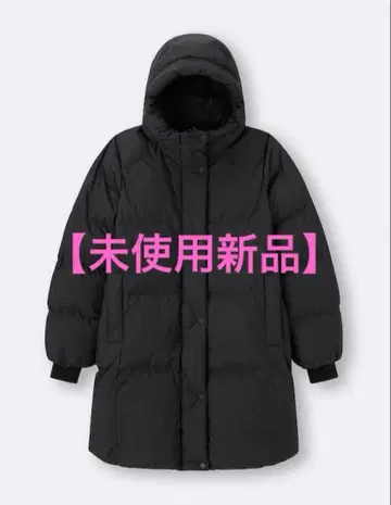 슈퍼 웜 패딩 코트 GU 아우터 코트 블랙 검정