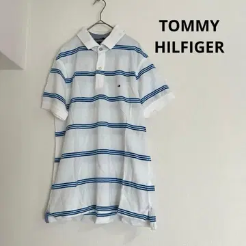 [ 타미힐피거 ] 반팔 피케 셔츠 M 골프 스포츠 보더 신사