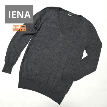 새상품급 IENA 울 100% 스웨터 차콜 그레이