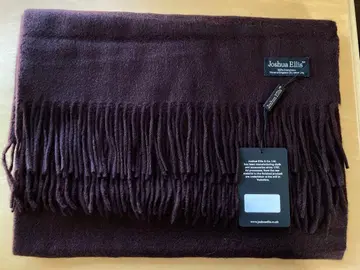 Joshua Ellis 100% 캐시미어 스톨 버건디