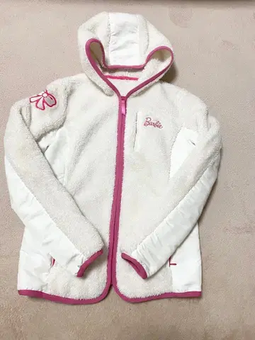 Barbie 플리스 자켓 화이트/핑크