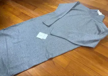 미사용! 야마다야 이중 옷깃 니트 원피스