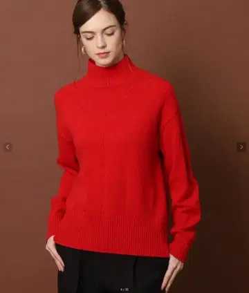 DRESSTERIOR 울 캐시미어 하이넥 니트