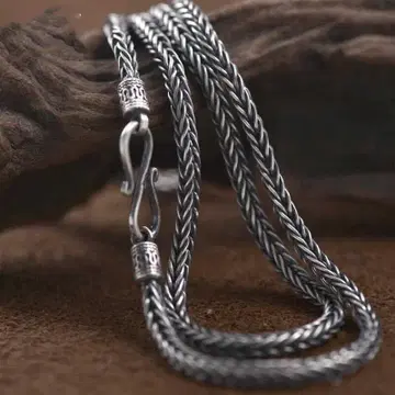 실버 꼬임 목걸이*5