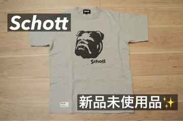 [Schott] 그레이 불독 프린트 T셔츠