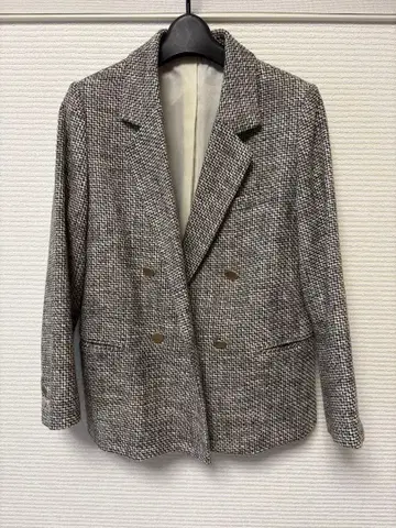 [ Mila Owen 트위드 금장 버튼 더블 블레이저 ]