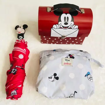 cathkidston 미키 백팩 디즈니 콜라보 우산, 캔 케이스 덤