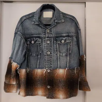 GYDA 데님 자켓 체크 무늬