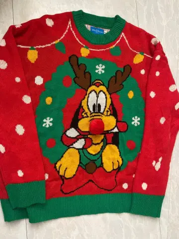 도쿄 디즈니 리조트 M 크리스마스 플루토 니트 스웨터