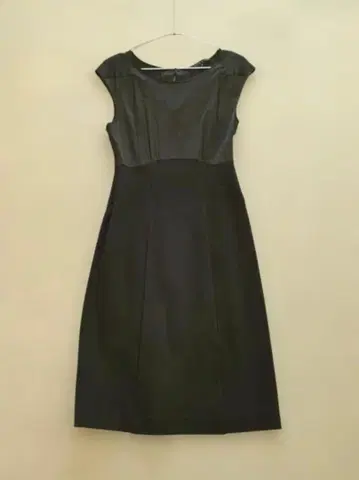 띠어리 슬리브리스 원피스 블랙 M ~ L 실크