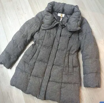 anySiS 트위드 다운 코트 블랙 그레이