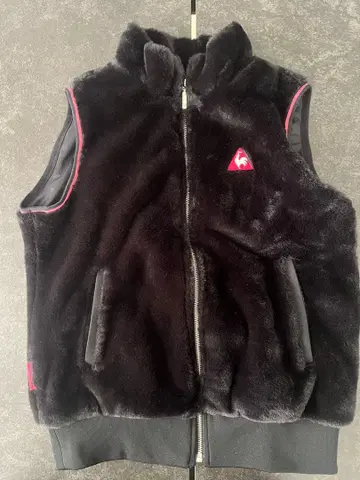 르꼬끄골프 베스트 인조 모피 블랙 J73336 D03 81