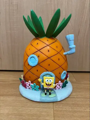 스펀지밥 파인애플 집 저금통 피규어 전체 길이 약 17cm