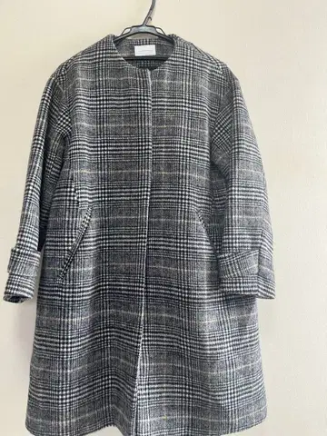 green label relaxing 글렌체크 패턴 코트