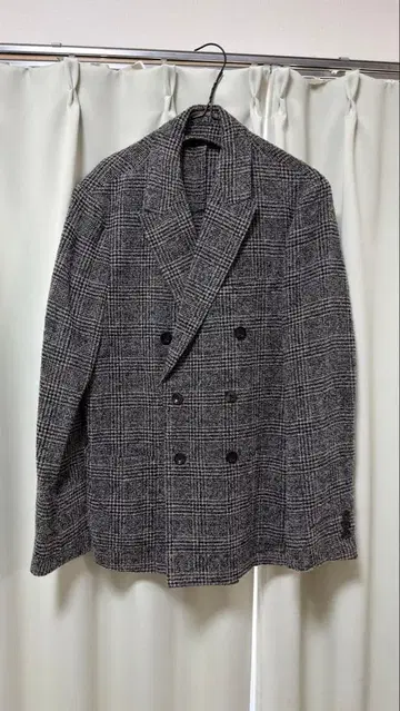 TOMORROWLAND 체크 무늬 더블 브레스트 자켓