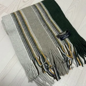 PaulStuart 폴 스튜어트 머플러 그린 브라운 계열 대형 단종품