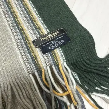 PaulStuart 폴 스튜어트 머플러 그린 브라운 계열 대형 단종품