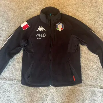 레어 Kappa 블랙 플리스 자켓 이탈리아 스키 대표