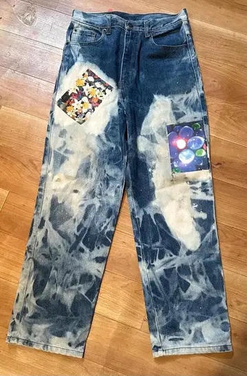 컬러풀 패치 데님 팬츠